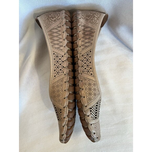 Spring Step Perforated Pink  Soft Leather Ballet Easy Comfort Flats‎ Women’s 7 - Picture 10 of 11